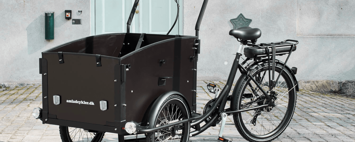 Amcargobikes Electric Cargo Bikes for Transport 250W Motors Pedal Chain