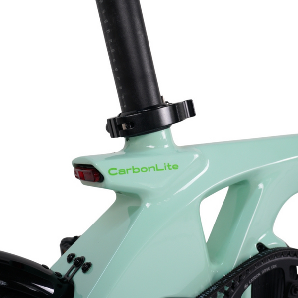 E-Go Carbon Lite Electric Folding Bike Lightweight & Compact - Pedal & Chain