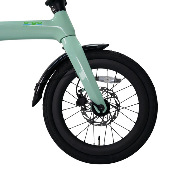 E-Go Carbon Lite Electric Folding Bike Lightweight & Compact - Pedal & Chain