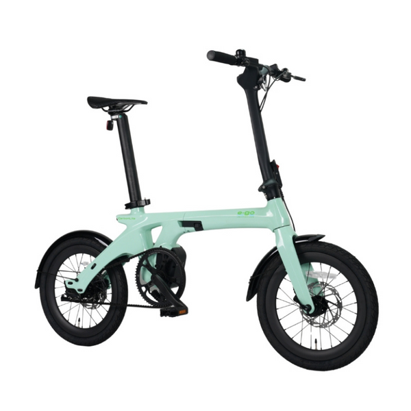 E-Go Carbon Lite Electric Folding Bike Lightweight & Compact - Pedal & Chain
