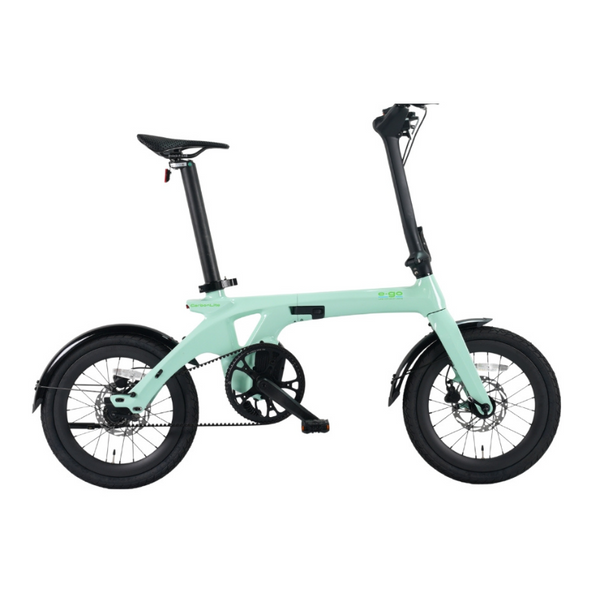 E-Go Carbon Lite Electric Folding Bike Lightweight & Compact - Pedal & Chain