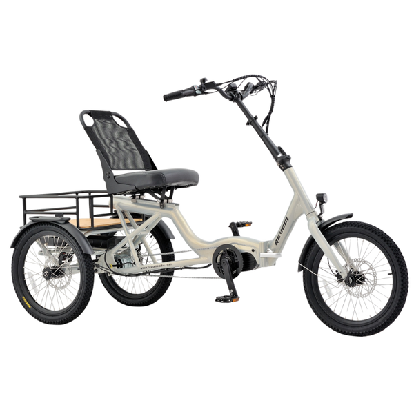 Revom T4 Semi Recumbent Folding Electric Tricycle 250W - Pedal & Chain