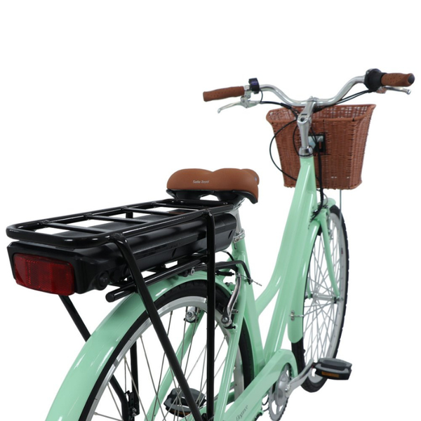 Dawes Elegance Low Step Electric Hybrid Bike 250W Mint Green - Pedal & Chain