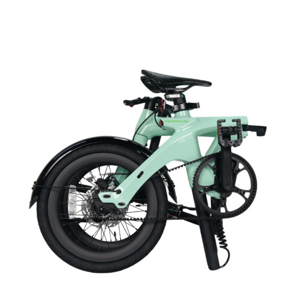 E-Go Carbon Lite Electric Folding Bike Lightweight & Compact - Pedal & Chain