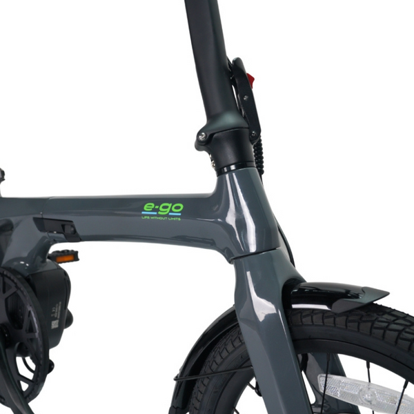 E-Go Carbon Lite 3S Electric Folding Bike Lightweight - Pedal & Chain