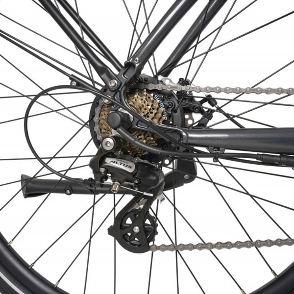 Dawes Scenic Low Step Electric Hybrid Bike 250W Step-Through - Pedal & Chain