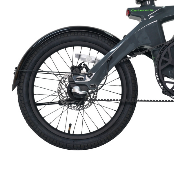 E-Go Carbon Lite 3S Electric Folding Bike Lightweight - Pedal & Chain