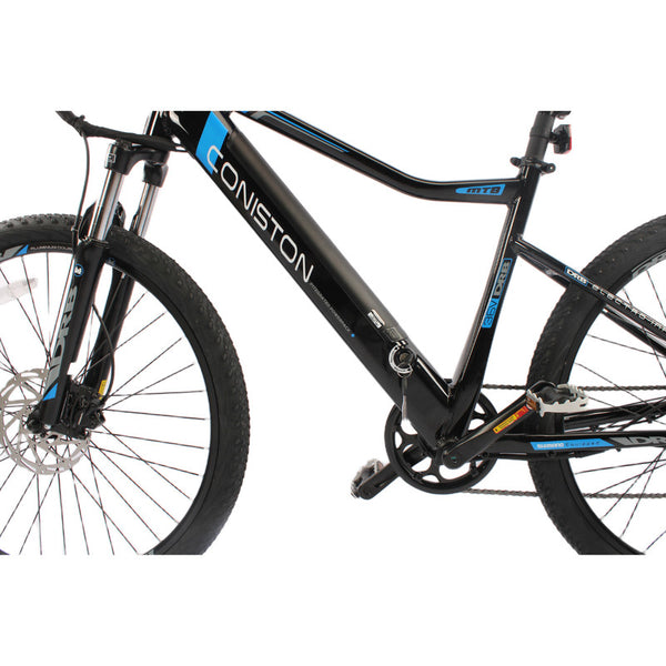 Dallingridge Coniston V3 Hardtail Electric Mountain Bike, 27.5″, 14Ah – Black/Blue - Pedal & Chain