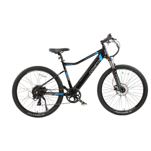 Dallingridge Coniston V3 Hardtail Electric Mountain Bike, 27.5″, 14Ah – Black/Blue - Pedal & Chain