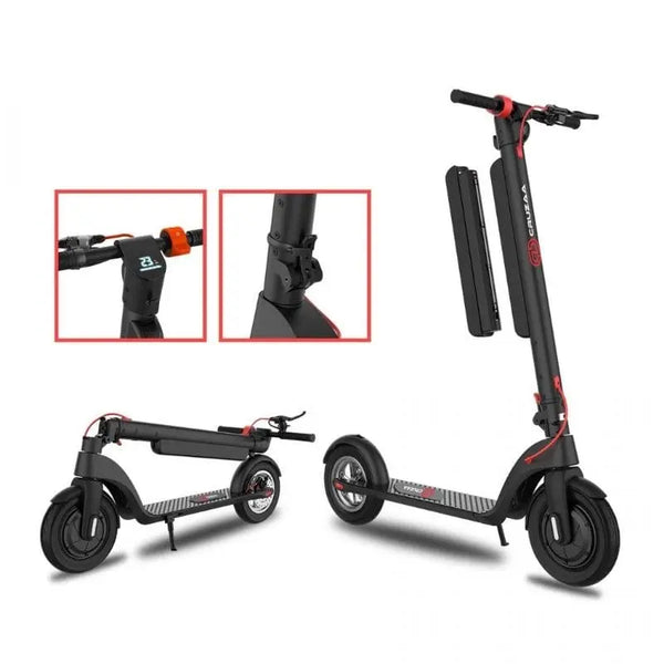 Cruzaa Commuta E-Scooter 350W Carbon Black - Pedal & Chain