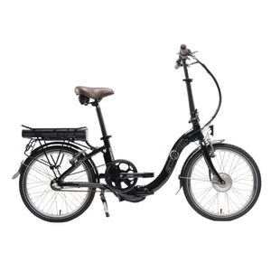 Ecosmo 20 Alloy Folding Electric Bike Step Through Black - Pedal & Chain