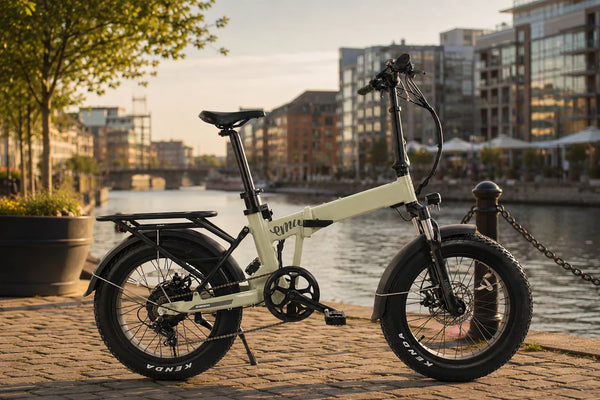 EMU Fat Tyre Folding Electric Bike Ivory