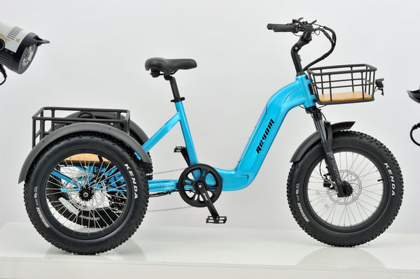 Revom T2 Fat Tyre Electric Mountain Trike 250W - Pedal & Chain