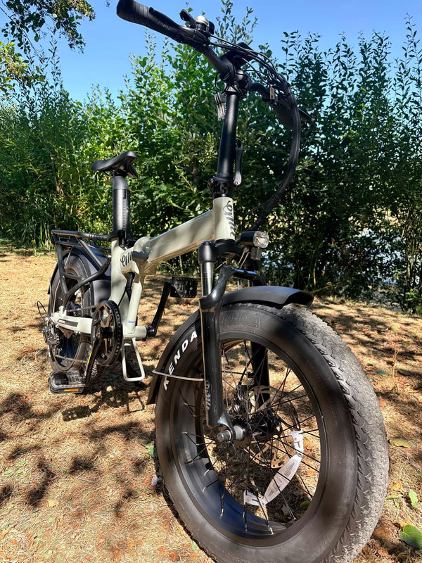 EMU Fat Tyre Folding Electric Bike Ivory