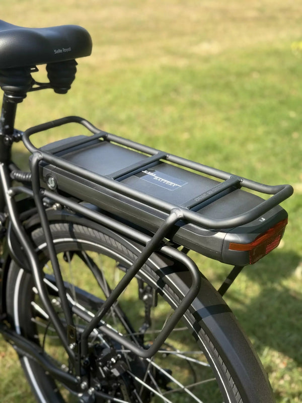 EMU E-Haul Cargo Electric Trike with Box & Cushion – Black - Pedal & Chain