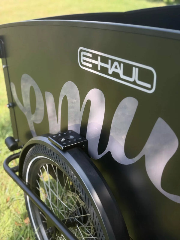 EMU E-Haul Cargo Electric Trike with Box & Cushion – Black - Pedal & Chain