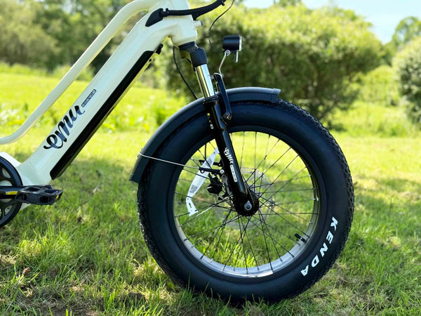 EMU Longtail Cargo Electric Bike Without Kids Seat Cream