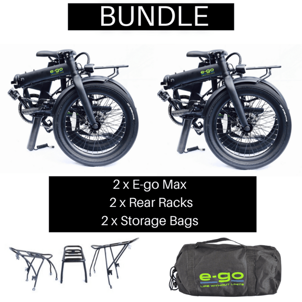 E-go Max Electric Folding Bike Bundle 250W E-Go