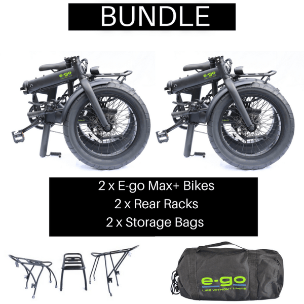 E-go Max+ (PLUS) Electric Folding Bike Bundle 250W E-Go