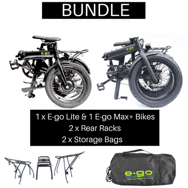 E-go Lite & Max+ (PLUS) Electric Folding Bike Bundle 250W E-Go