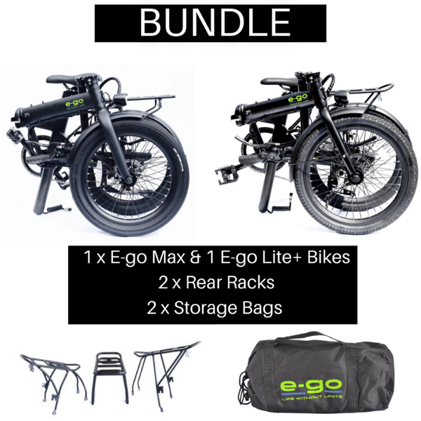 E-go Max & Lite+ Electric Folding Bike Bundle 250W E-Go