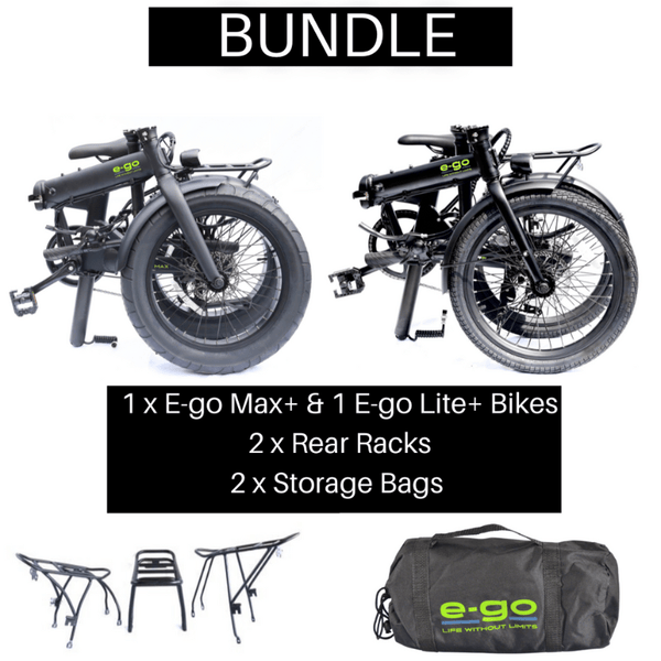 E-go Max+ & Lite+ Electric Folding Bike Bundle 250W E-Go