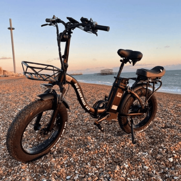 Big Game Bikes Impala Folding Electric Bike Low Step 250W Fat Tyre