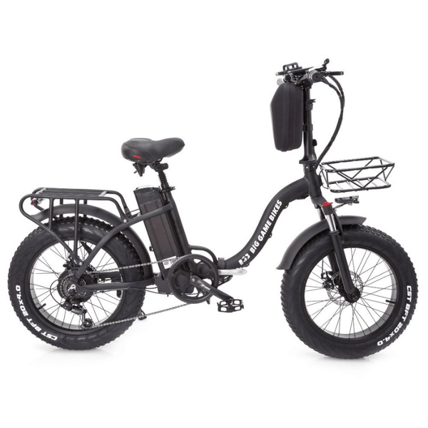 Big Game Bikes Impala Folding Electric Bike Low Step 250W Fat Tyre