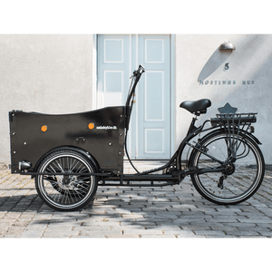 AmcargoBikes Deluxe Cargo Electric Tricycle Black Amcargobikes